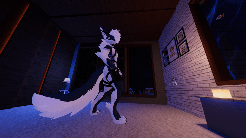Shiro en VRChat con tracking completo
